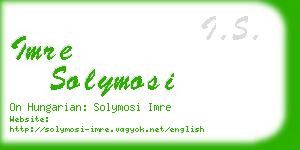 imre solymosi business card